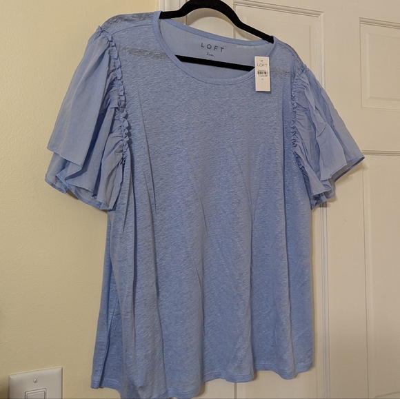 NWT LOFT Flutter Sleeve Shirt 👕 - Picture 2 of 6